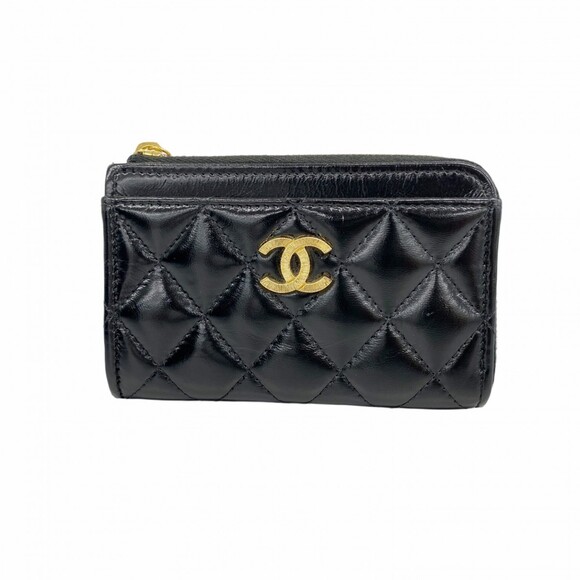 CHANEL Handbags - CHANEL Black Leather Wallet